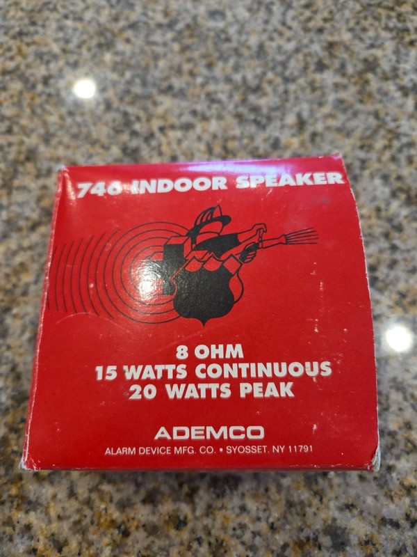 Honeywell Ademco 746 Indoor Wall Mount Speaker, 20 Watt peak - 15 watts cont