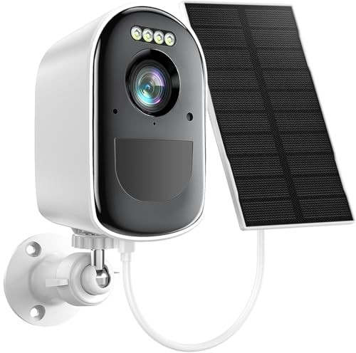 Security Cameras, Wireless Camera Outdoor Powered by 1 Count white and black gallery