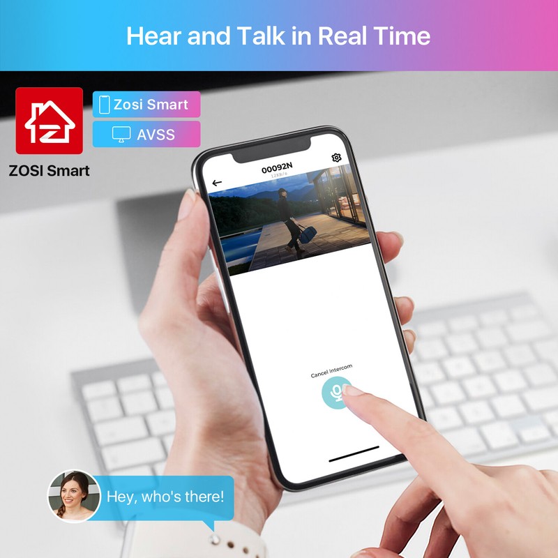ZOSI 5MP POE IP Security Camera AI Human Face/Voice Activity Detect 2-Way Audio gallery