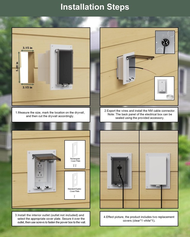 DBVR1W-1 Low Profile IN BOX Exterior Box, Outdoor Clear-1 Pack, 1-Pack Clear gallery