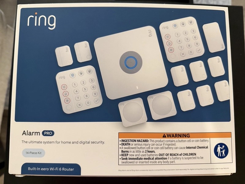 Ring Alarm Pro Home Security Kit- 14 Pieces w/ built-in eero Wi-Fi 6 router