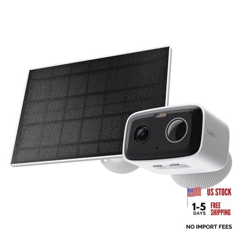 TP-Link C400 KIT Outdoor Battery Camera w/Solar Panel White Solar Charged-Cam