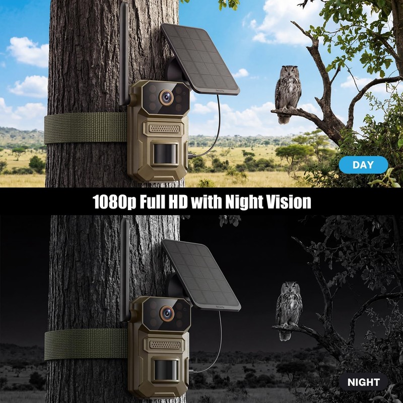 PyreQuad 4G LTE Cellular Outdoor Security Camera,1080p for Home Security... gallery
