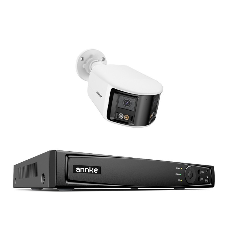 ANNKE 16CH NVR 4K 180° Dual Lens Color POE Security Camera System Two Way Audio