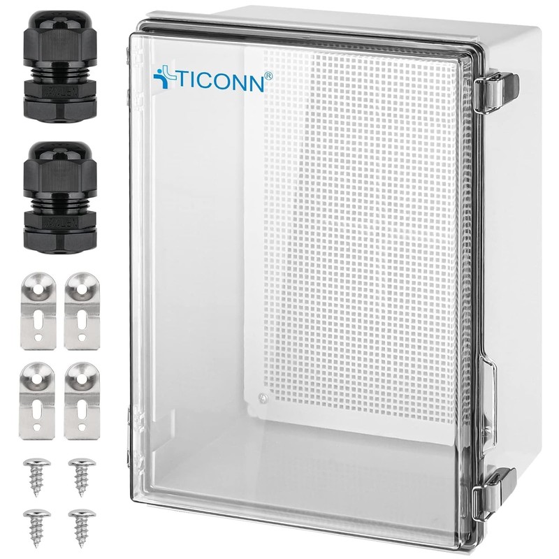 TICONN Waterproof 15.7"x11.8"x7.1", Transparent Cover