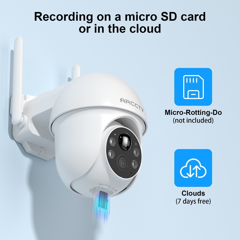 ARCCTV WiFi Solar Security Camera System Wireless Pan Tilt Outdoor Night Vision gallery