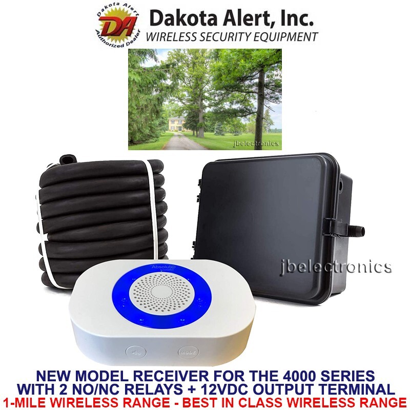 DAKOTA ALERT DCRH-4K PLUS RUBBER HOSE DRIVEWAY SECURITY ALARM+12V OUTPUT+RELAYS