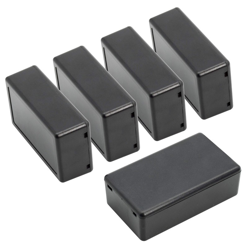 LeMotech Project Box, 5 Pieces ABS Electrical 2.8″ X 1.7″ X 0.9″(5pc), Black