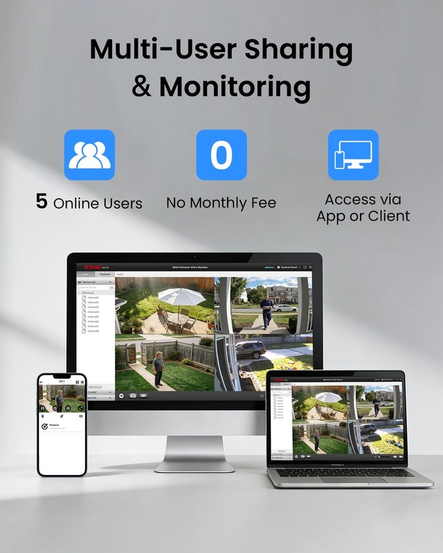 8CH 3K Lite Home Security Camera System Outdoor Indoor, AI Human/Vehicle Dete... gallery