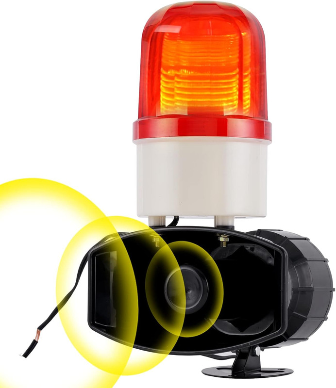 Industrial Siren Alarm 110 Volt Siren with Light 115Db Sound and Light Alarm IP5 gallery
