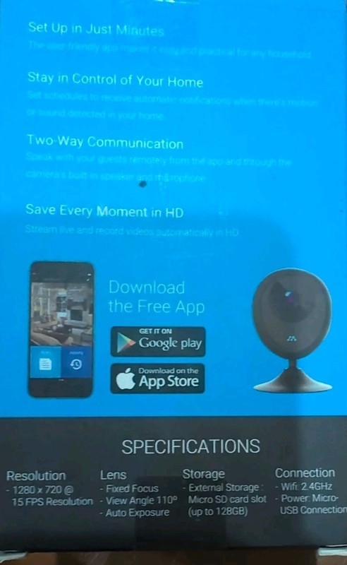 Momentum HD Wireless Indoor Home Security Camera with2-Way Audio Night Vision gallery