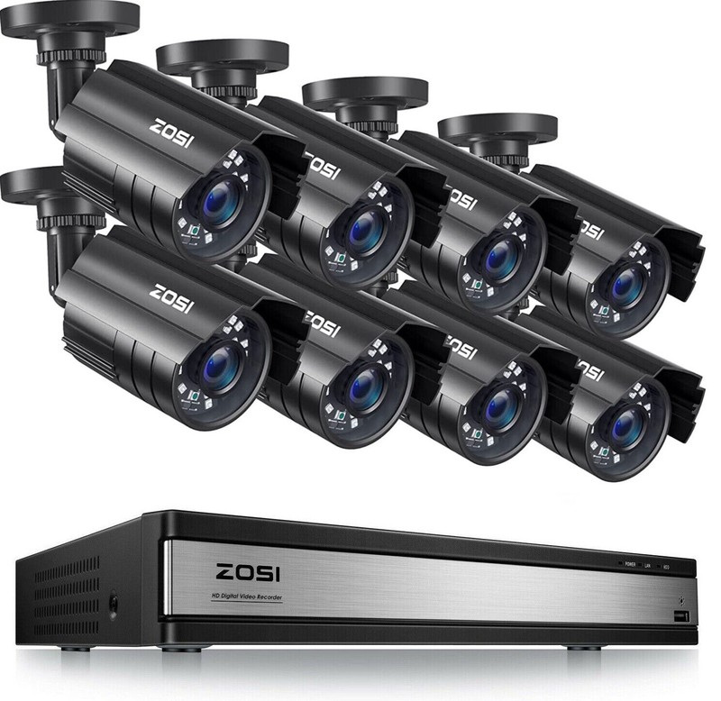 ZOSI 16CH 5MP Lite DVR 1080P HD CCTV Home Security Camera System IR Night Remote