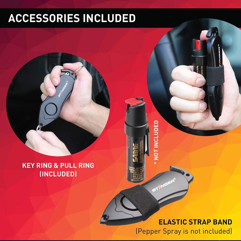 Personal Alarm Keychain Emergency Tool, Safety Panic Alarm Siren, Seat Belt C... gallery