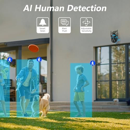 2K Security Cameras Wireless Outdoor-360° PTZ Cameras for Home 2.4Ghz-4P-B gallery