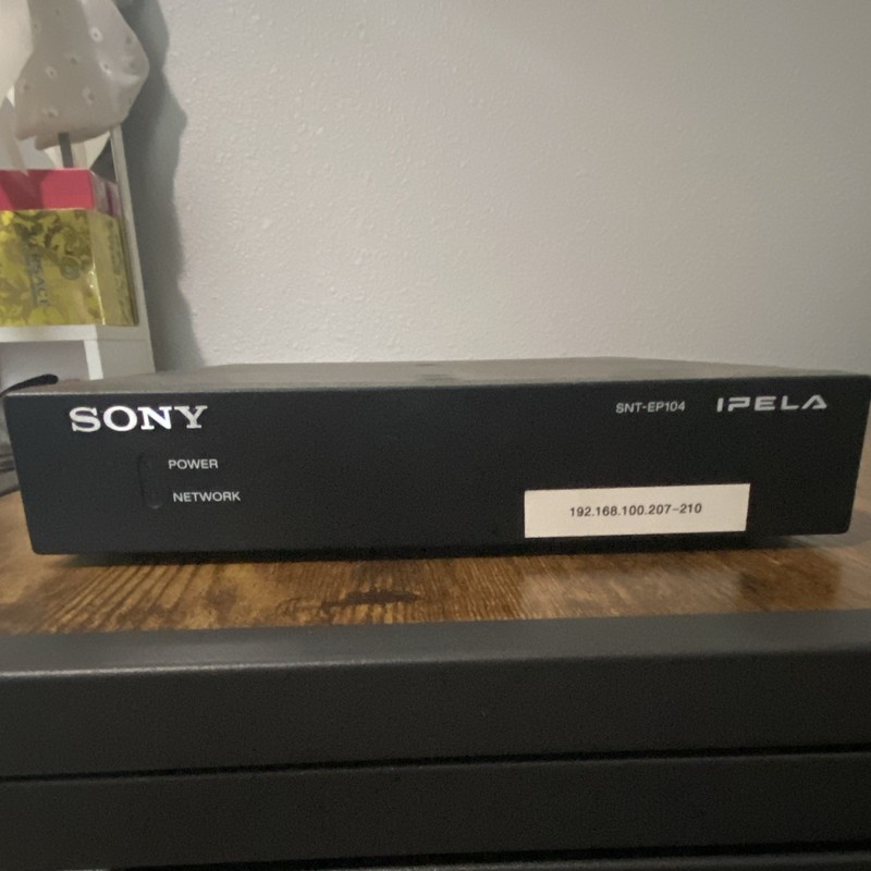 Sony IPELA SNT-EP104 IP/Network Video Network Station BNC/Ethernet DC12V