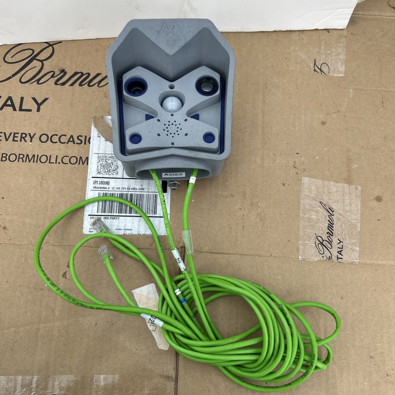 Mobotix Gray X Dual Lens Camera Professional Outdoor W Green Cables