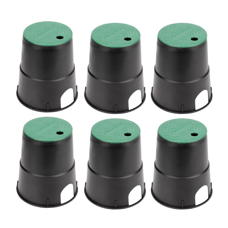 KVMORZE 6 Pcs Electrical Splice Box, 6'' Diameter Underground 6In 6Pcs, Black