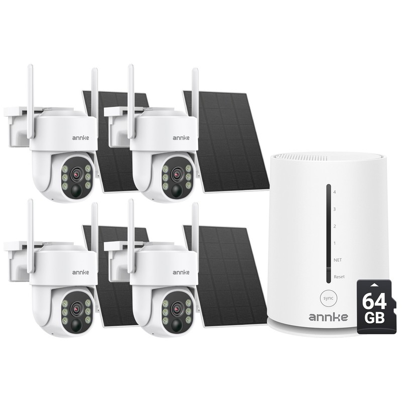 ANNKE 4MP PT Wireless Security Camera System SolarPowered Color Night 2-Way Talk gallery