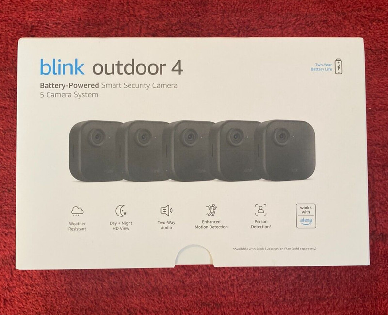 Blink Outdoor 4 (4th Gen) Security Camera System, 5-Pack