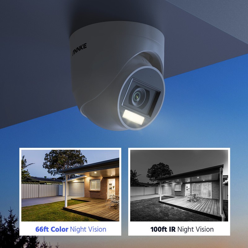 ANNKE 8CH DVR 5MP Audio Security Camera System Outdoor Color Night Vision H.265+ gallery