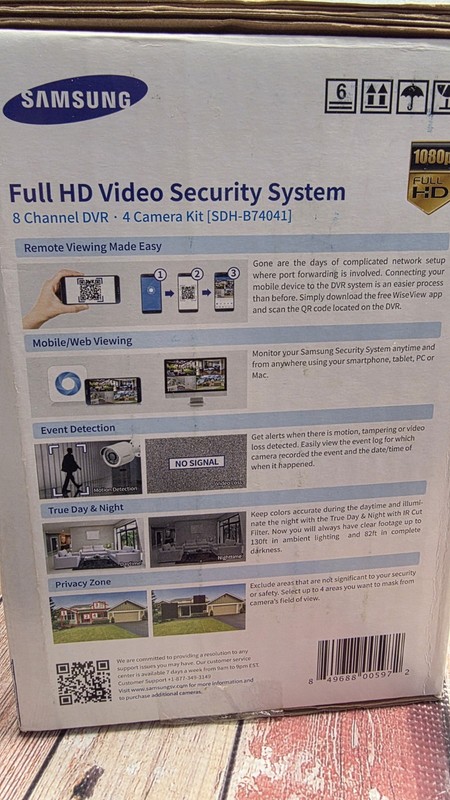 Full HD Video Security System 8 Channel DVR • 4 Camera Kit [SDH-B74041] gallery