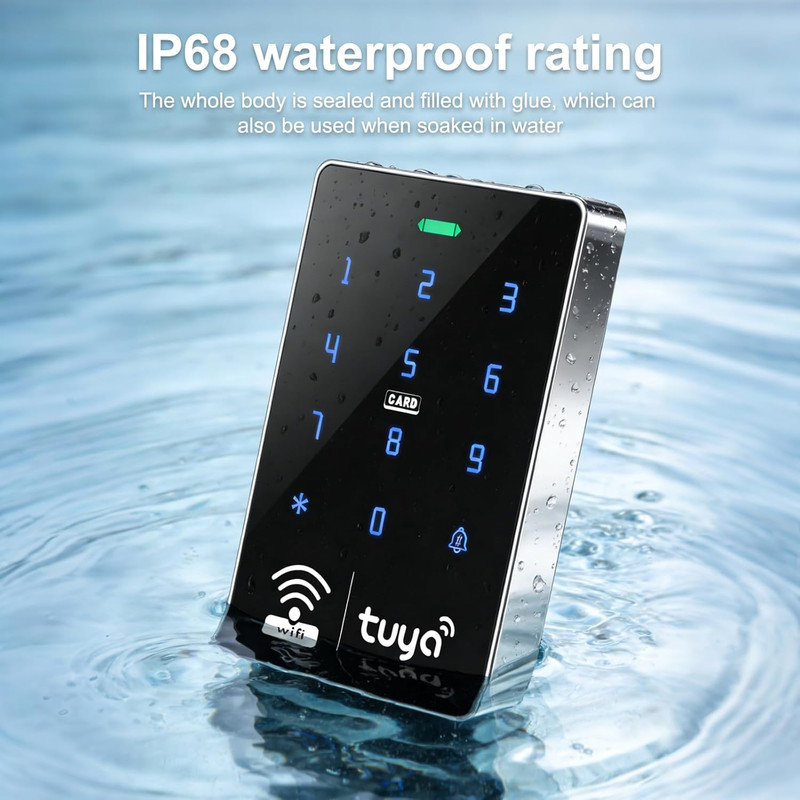 Wifi TUYA Security Access Control System Kit with Waterproof RFID Keypad Door Lo gallery