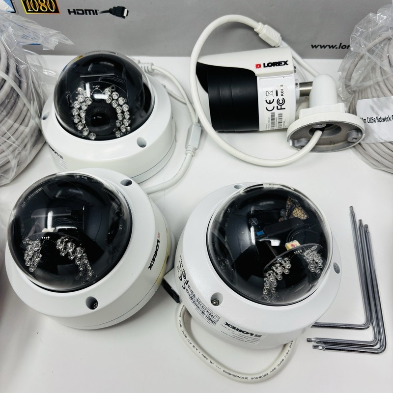 Lorex Home Security System Network Video Surveillance Recorder with 4 Cameras gallery