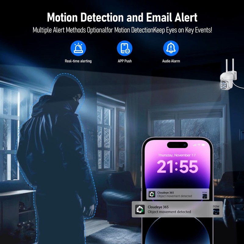 10CH WiFi Wireless Security Night Vision Camera System with Monitor PT 10X Zoom gallery