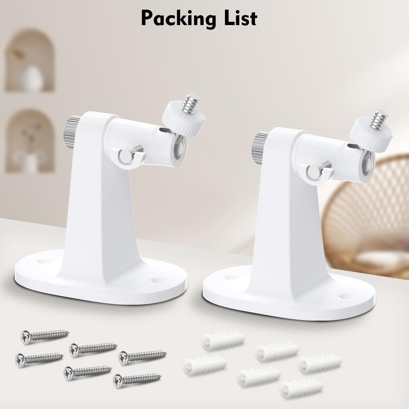 2-Pack White Adjustable Security Camera Mount - Fits Arlo Essential & Pro Series gallery