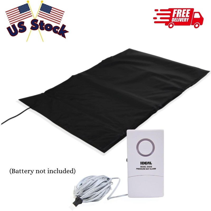 Pressure Floor Mat Home Alarm System – Wired Alarm & Chime, Anti-Wandering