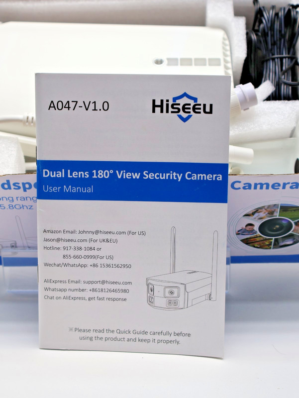 Hiseeu 180 Degree Ultra Wide Angle Dual Lens WiFi Pro Wireless Security Camera gallery