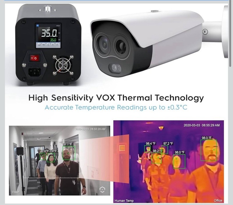 Amcrest Thermal IP Camera AI NVR System, AI Thermal POE Camera With Temp Monitor gallery