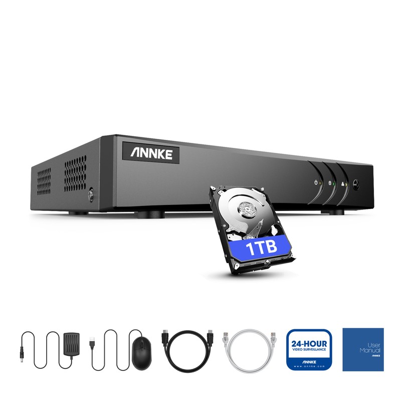 ANNKE 8CH 5MP 5IN1 DVR Recorder For Security Camera System Surveillance 1TB