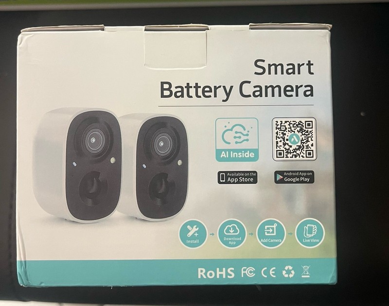 Wireless Smart Battery Camera System AI Inside IP/Network 2-Pack
