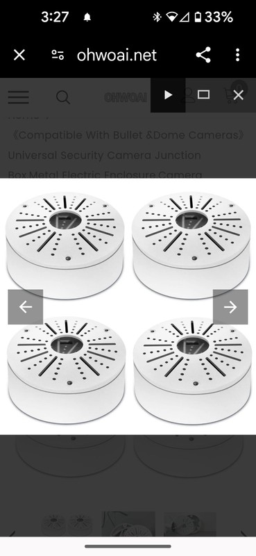 OHWOAI Camera mounting Junction box for OHWOAI Security Cameras Metal 3 Piece