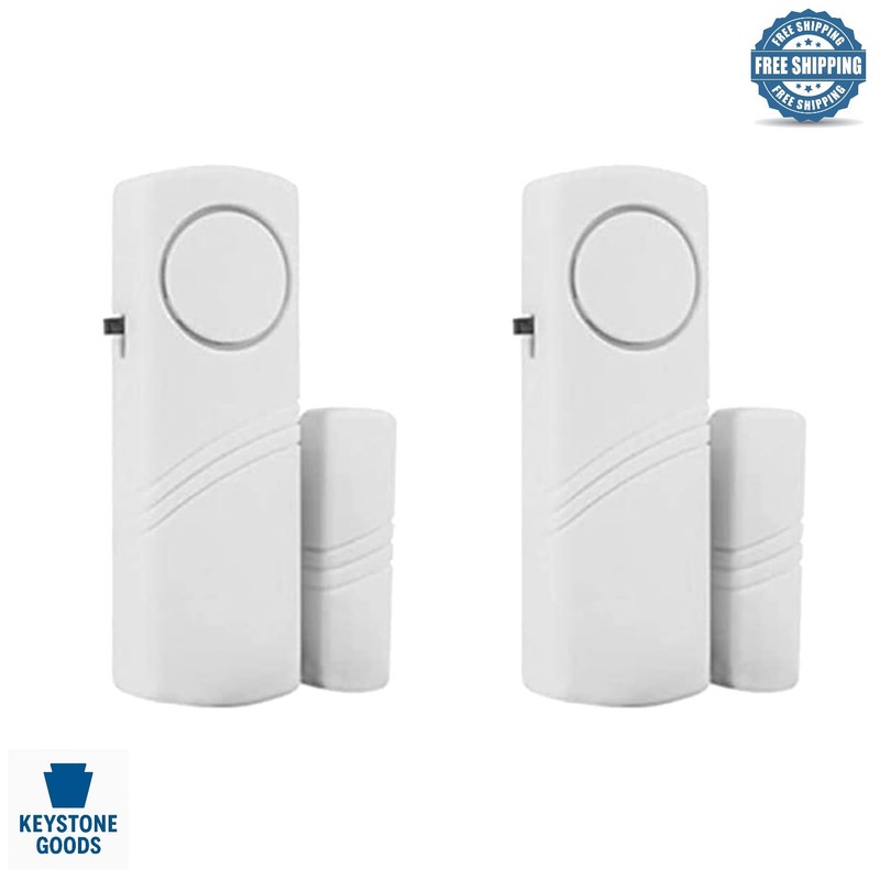 2 Pack Loud Window & Door Alarm Sensors for Home & Kids Safety