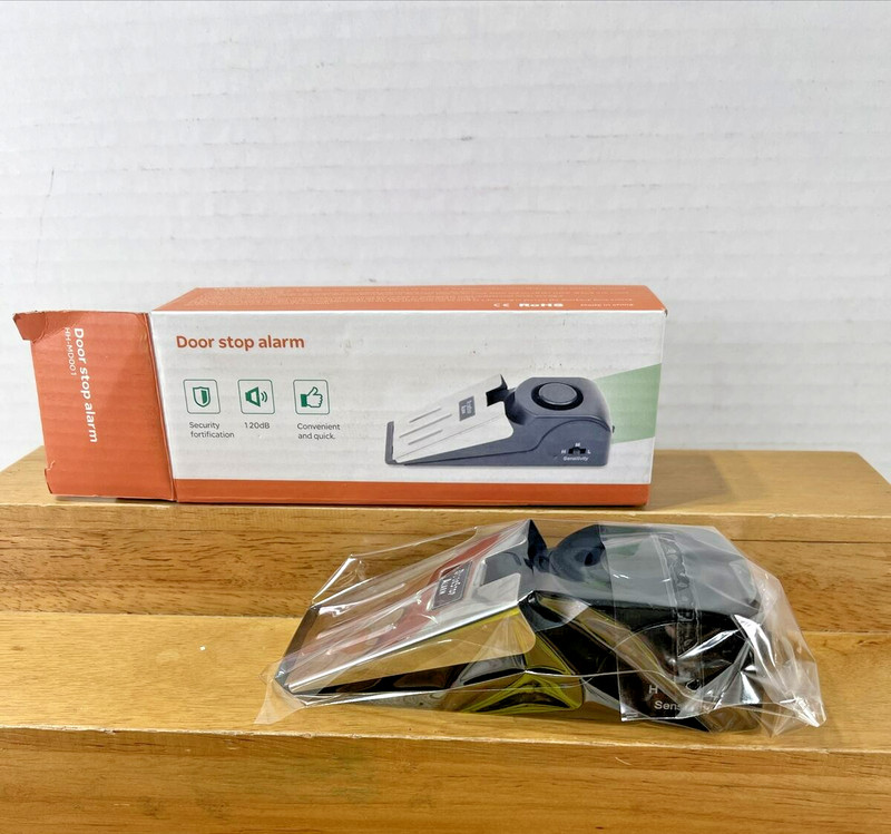 NEW Door Stop Alarm 120dB Very Loud Wedge Alert Device Security System