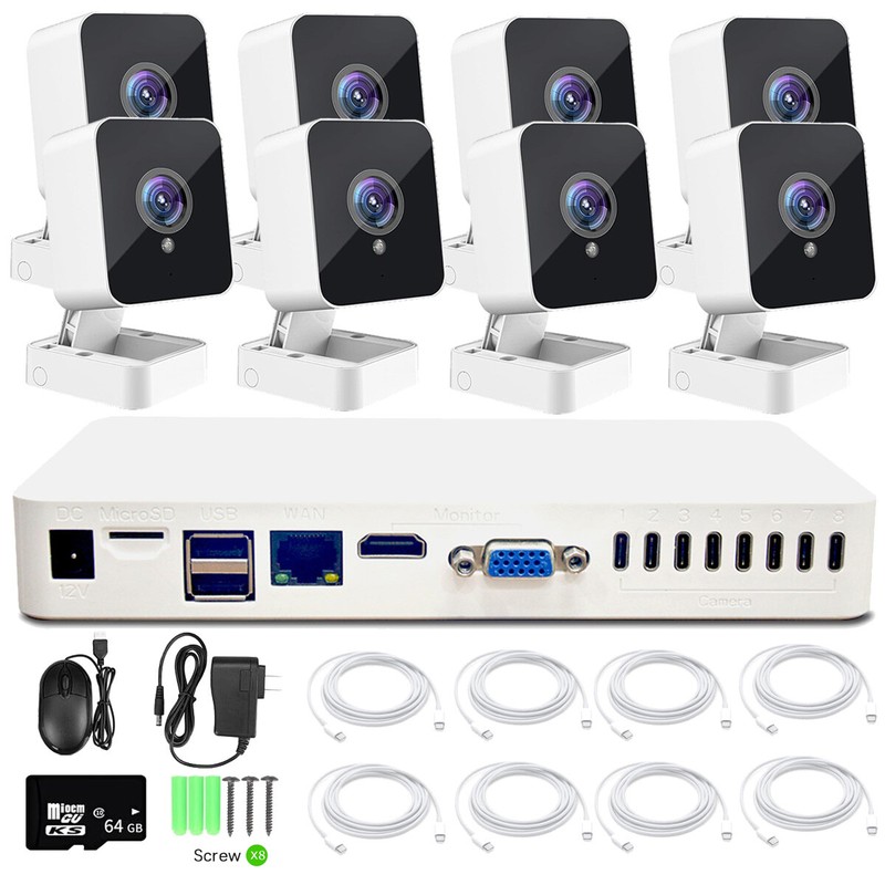 XVIM 1080P Security Camera System Outdoor 8CH H.265+ DVR CCTV SD/Cloud Recorder gallery