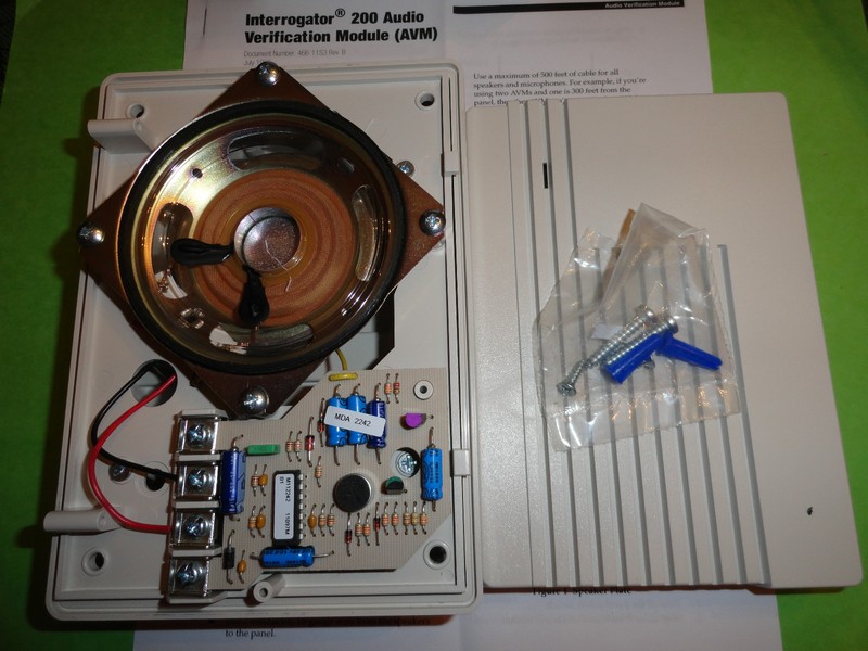GE UTC Audio Verification Module (AVM) Alarm System 2 way Audio System 60-677