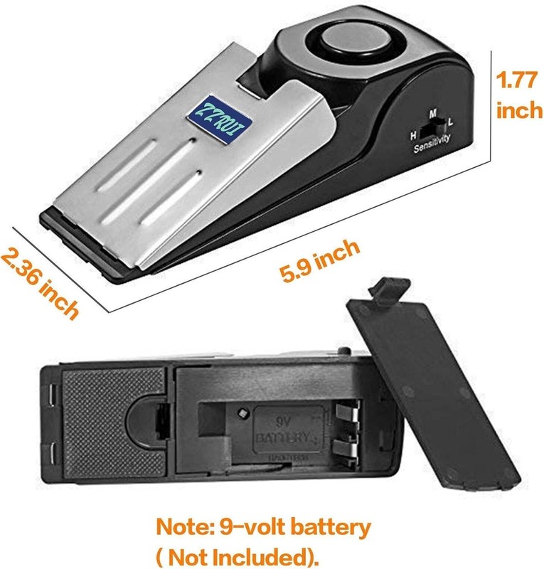 Adjustable 120dB Door Stop Alarm – Protective Wedge for Travel, Home & Apartment gallery