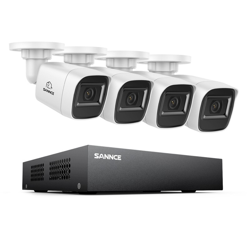 SANNCE 5in1 8CH DVR 1080P Video CCTV Home Security Camera System Outdoor H.265+ gallery
