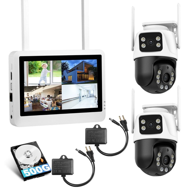 KERUI 10in Monitor 6MP Wired Security Camera System Kit NVR With 500GB HDD USA