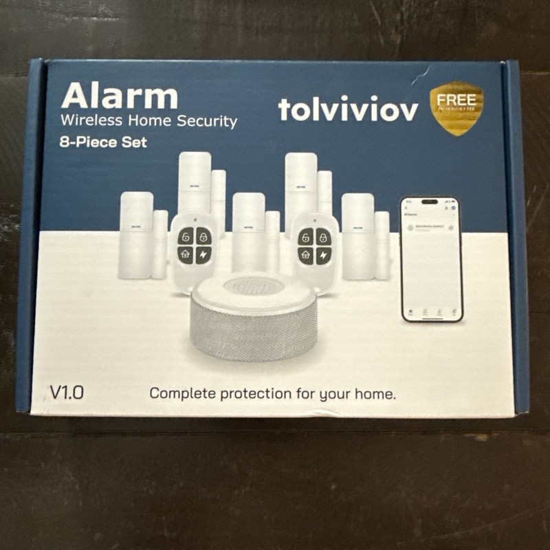 Tolviviov Alarm Wireless Home Security 8-Piece Set