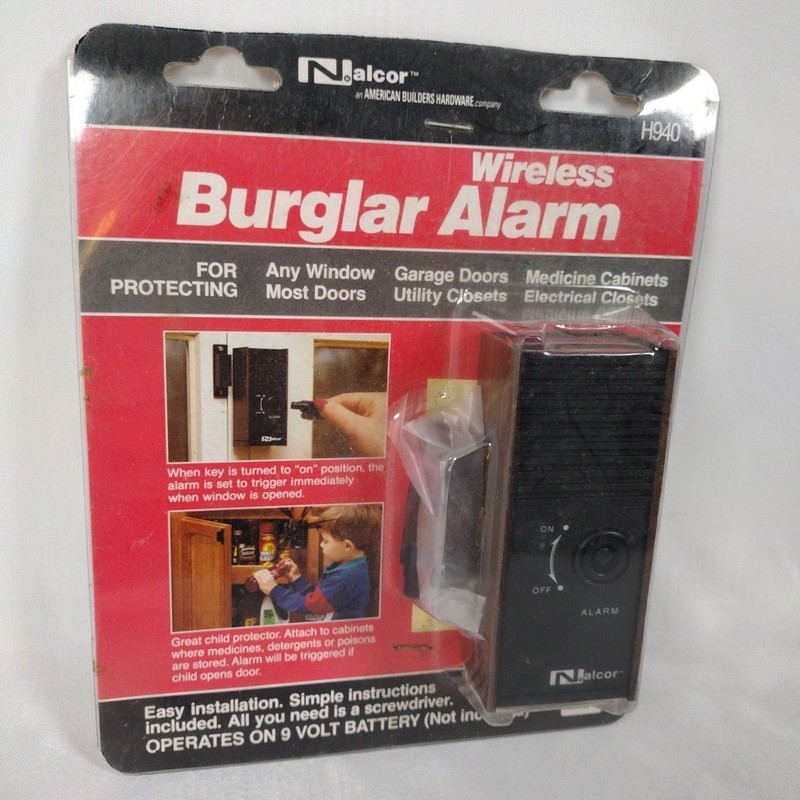 Nalcor Wireless Burglar Alarm H940 Protect Windows Doors Medicine Cabinet Child