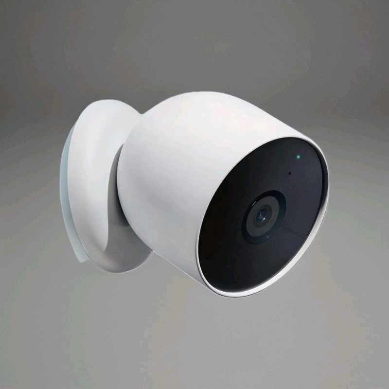 Google Nest Cam Outdoor/Indoor Camera Snow GA01317 W/ Power Cord And Transformer