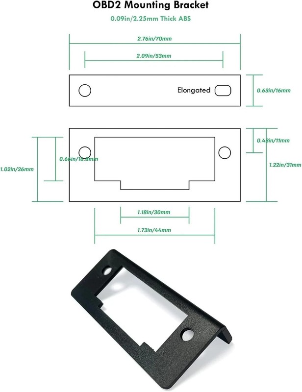 OBD2 J1962 Female to Open Pigtail Cable Bracket Obdii Port Replacement Cable gallery