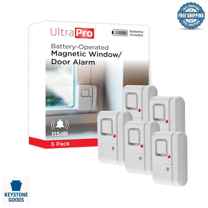 Wireless Window & Door Alarm 5 Pack – Easy DIY Home Security & Burglar Alert