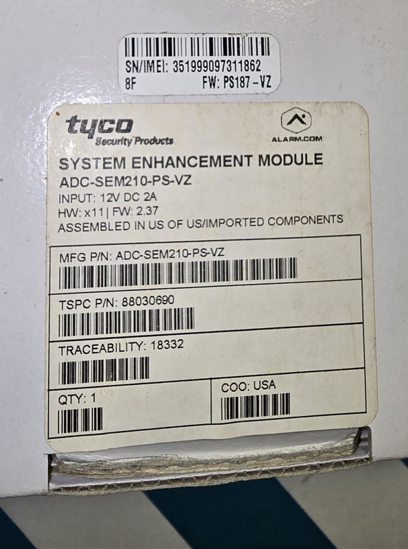 TYCO. System Enhancement Module ADC-SEM210-PS-VZ. PS187-VZ DUAL PATH.NEW. gallery