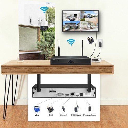 Jennov 5MP Wireless Security Camera System Infrared Night Vision IP66 1TB HDD gallery