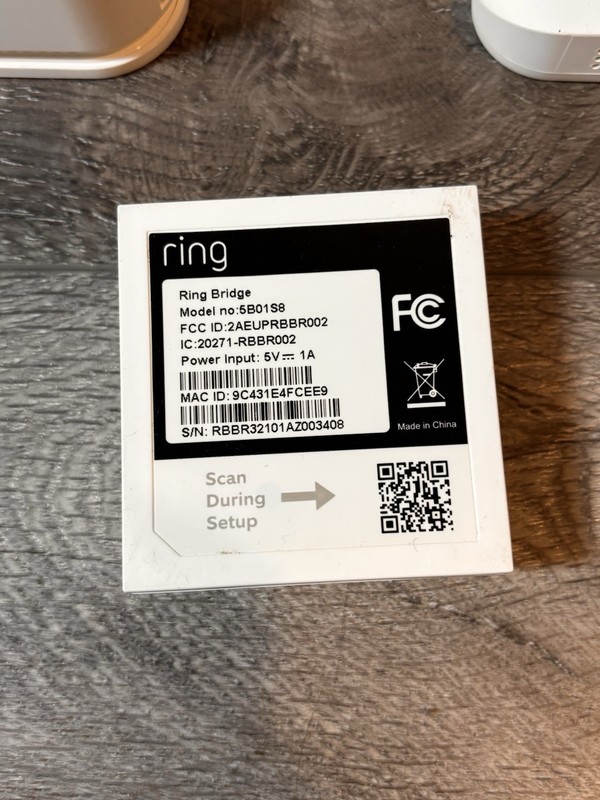 Ring Base Station US 4HB1U9-0EN0 & Keypad 5AT2S7 Bridge 2nd Generation Untested gallery